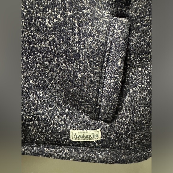 Avalanche Outdoor Supply Co Mens Small Full Zip Knit Fleece Lined Jacket Gray - Picture 2 of 16